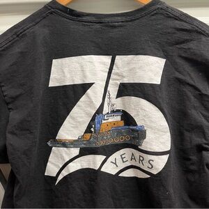 Western Tugboat 75th Anniversary Graphic Tee on Hanes Authentic Blank (L)